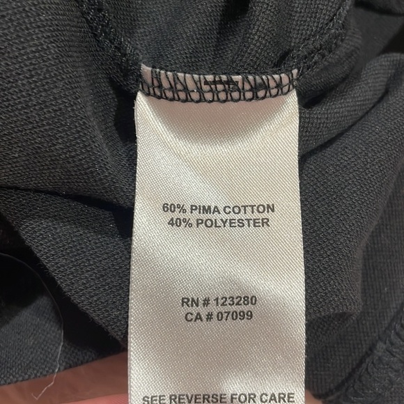 Travis Matthews Red Gray Striped Black Polo Active Shirt - Picture 10 of 10